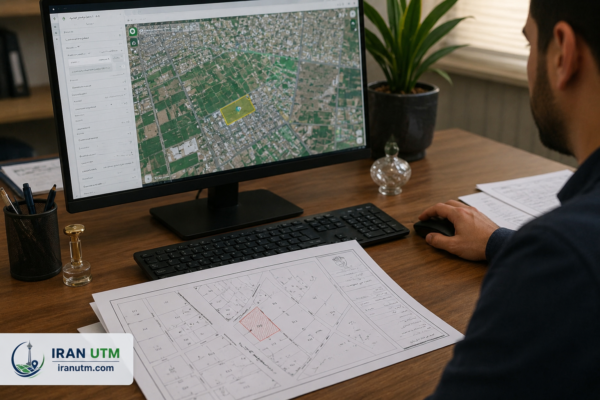 مراحل جانمایی پلاک ثبتی از ثبت درخواست تا تهیه نقشه UTM توسط کارشناس رسمی دادگستری