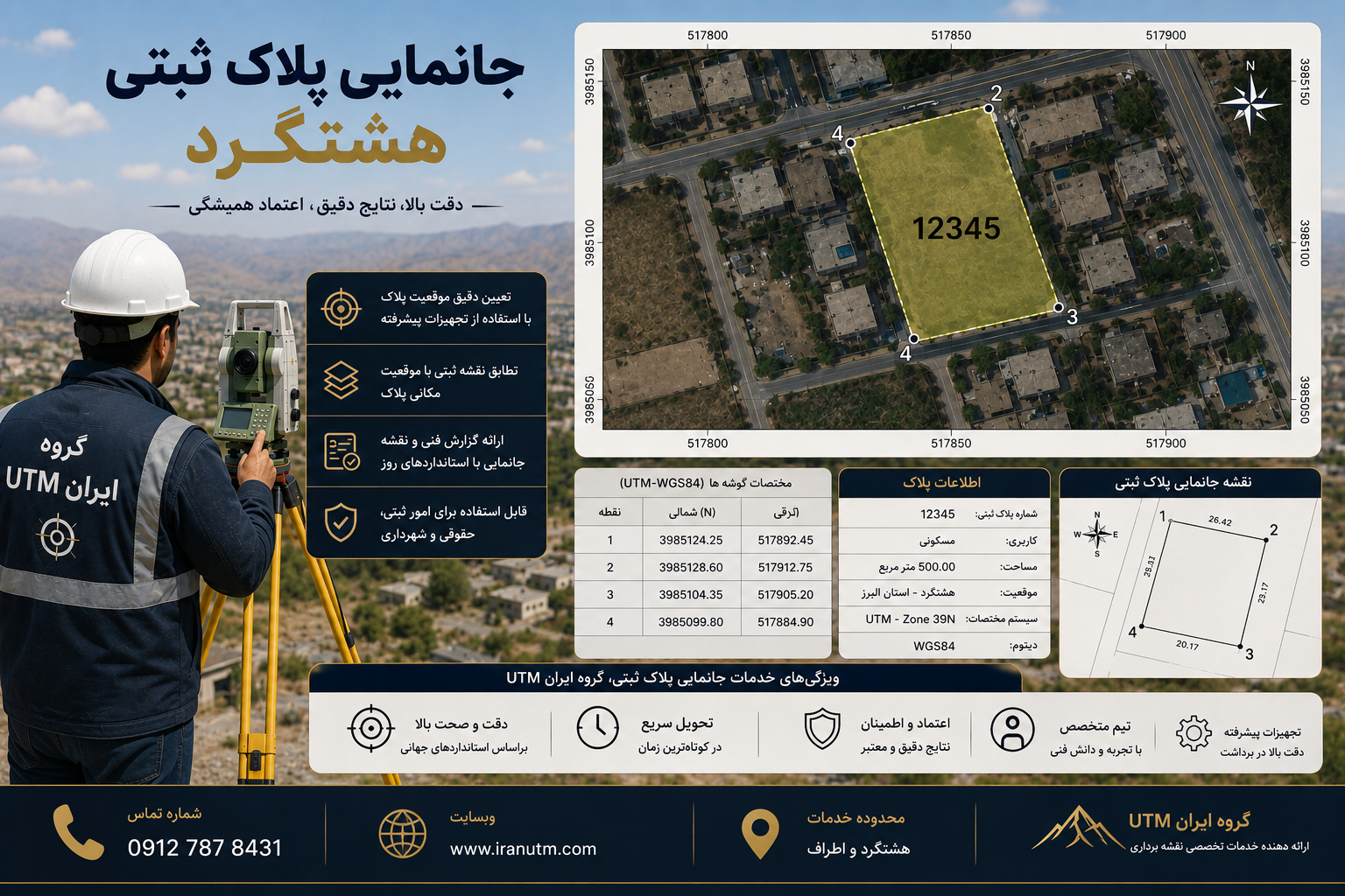 خدمات تخصصی جانمایی پلاک ثبتی