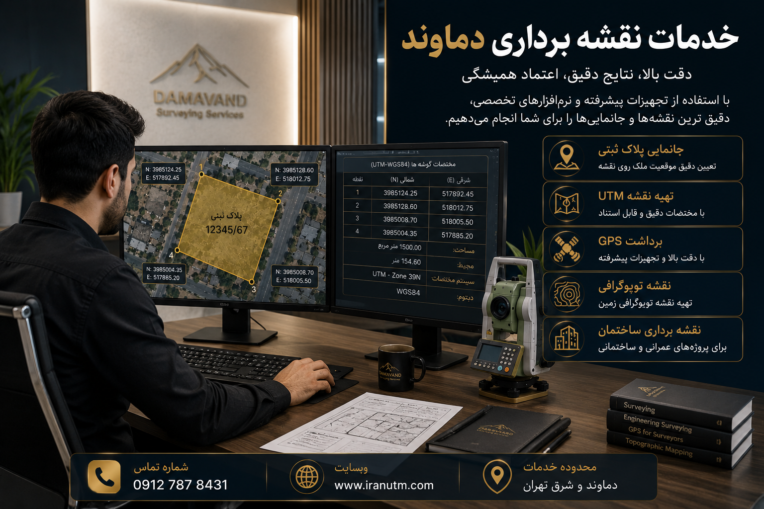 کارشناس جانمایی پلاک ثبتی دماوند کارشناس نقشه برداری و جانمایی پلاک ثبتی دماوند