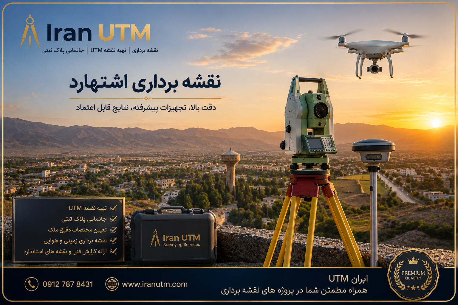 نقشه برداری اشتهارد | خدمات تخصصی ایران UTM خدمات نقشه برداری اشتهارد ایران UTM