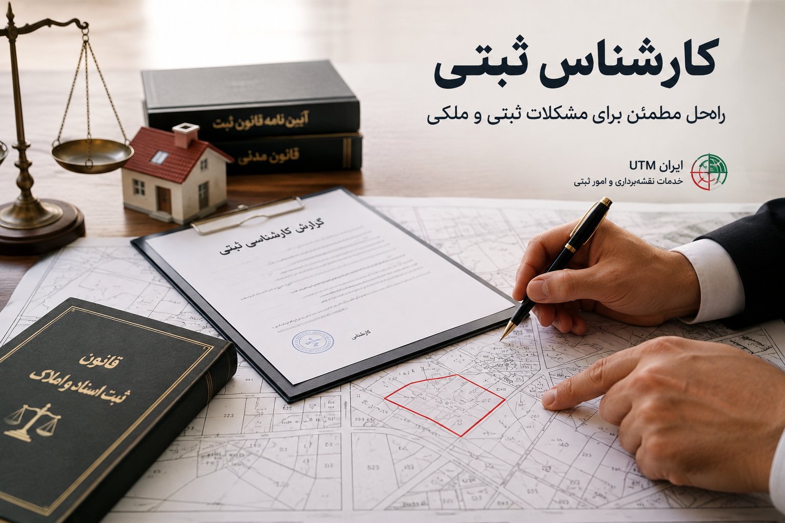 کارشناس ثبتی و بررسی پروندههای ملکی | ایران UTM کارشناس ثبتی و بررسی اسناد و وضعیت ثبتی ملک | ایران UTM