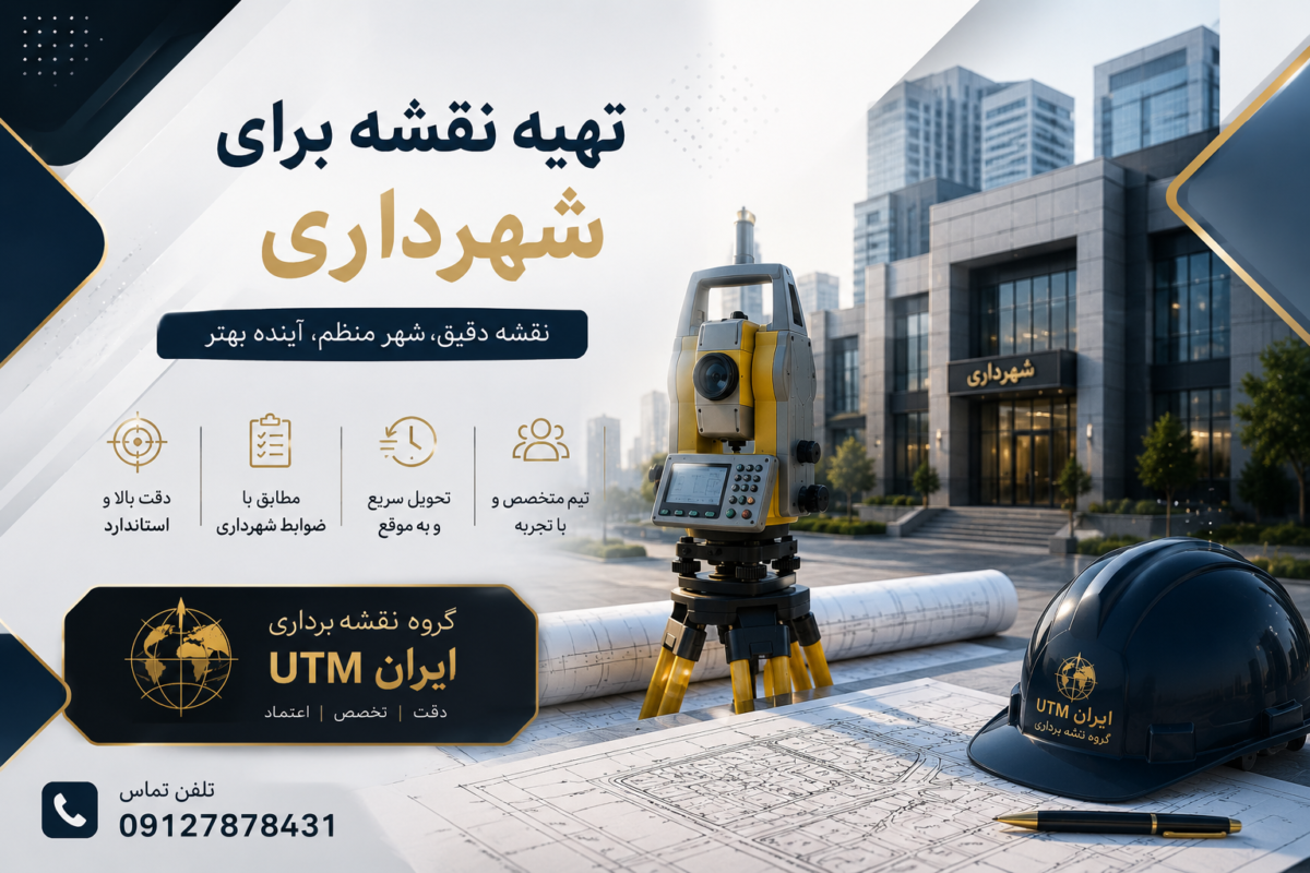 تهیه نقشه برای شهرداری توسط گروه نقشه برداری ایران UTM