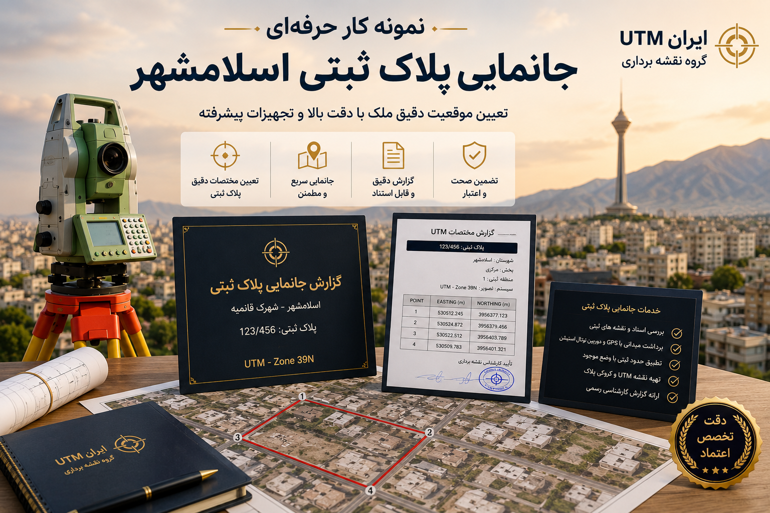 نمونه کار حرفهای جانمایی پلاک ثبتی اسلامشهر نمونه کار حرفهای جانمایی پلاک ثبتی اسلامشهر
