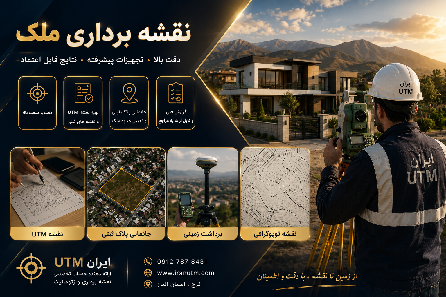برداشت دقیق ملک با تجهیزات تخصصی نقشه برداری