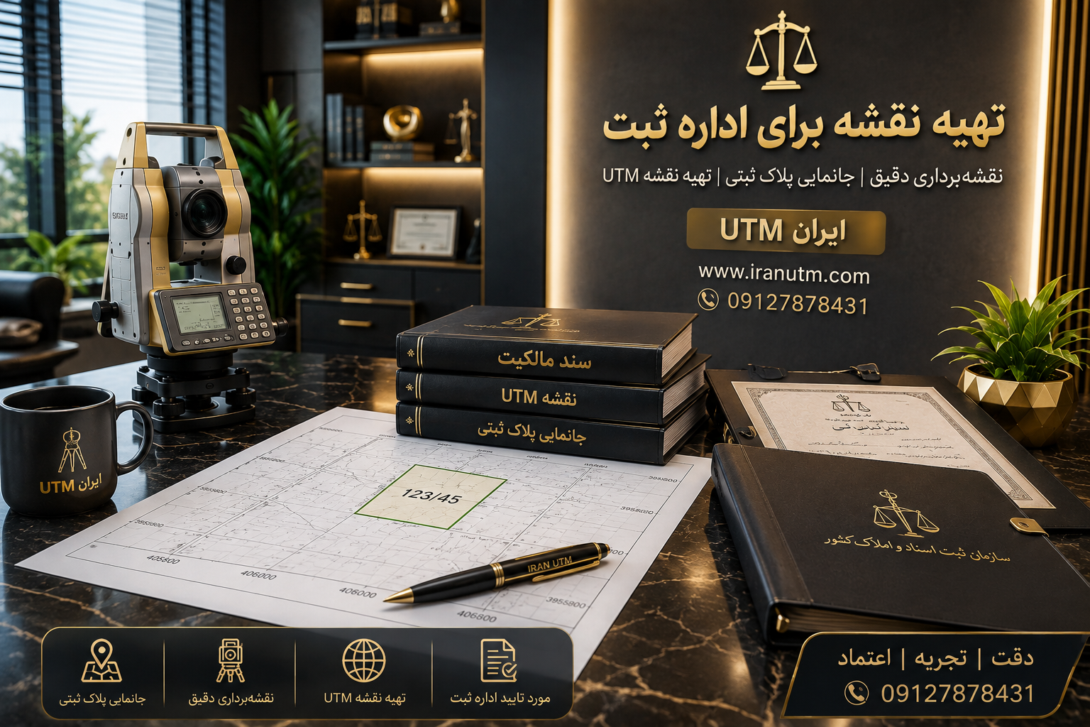 خدمات نقشهبرداری اداره ثبت | ایران UTM خدمات نقشهبرداری و تهیه نقشه برای اداره ثبت
