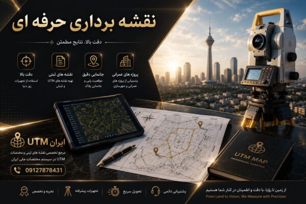 نقشه برداری ملک و زمین و خدمات تخصصی نقشه برداری ایران UTM