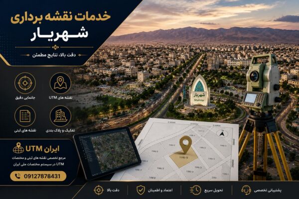 خدمات نقشه برداری و تهیه نقشه UTM شهریار