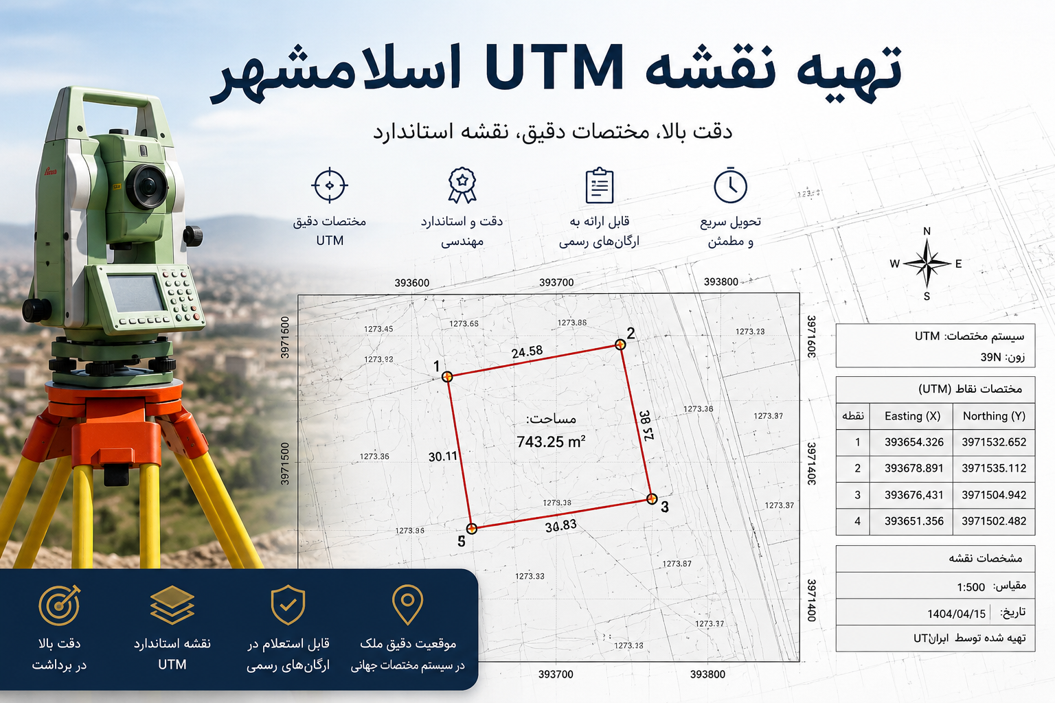 تهیه نقشه UTM اسلامشهر تهیه نقشه UTM اسلامشهر
