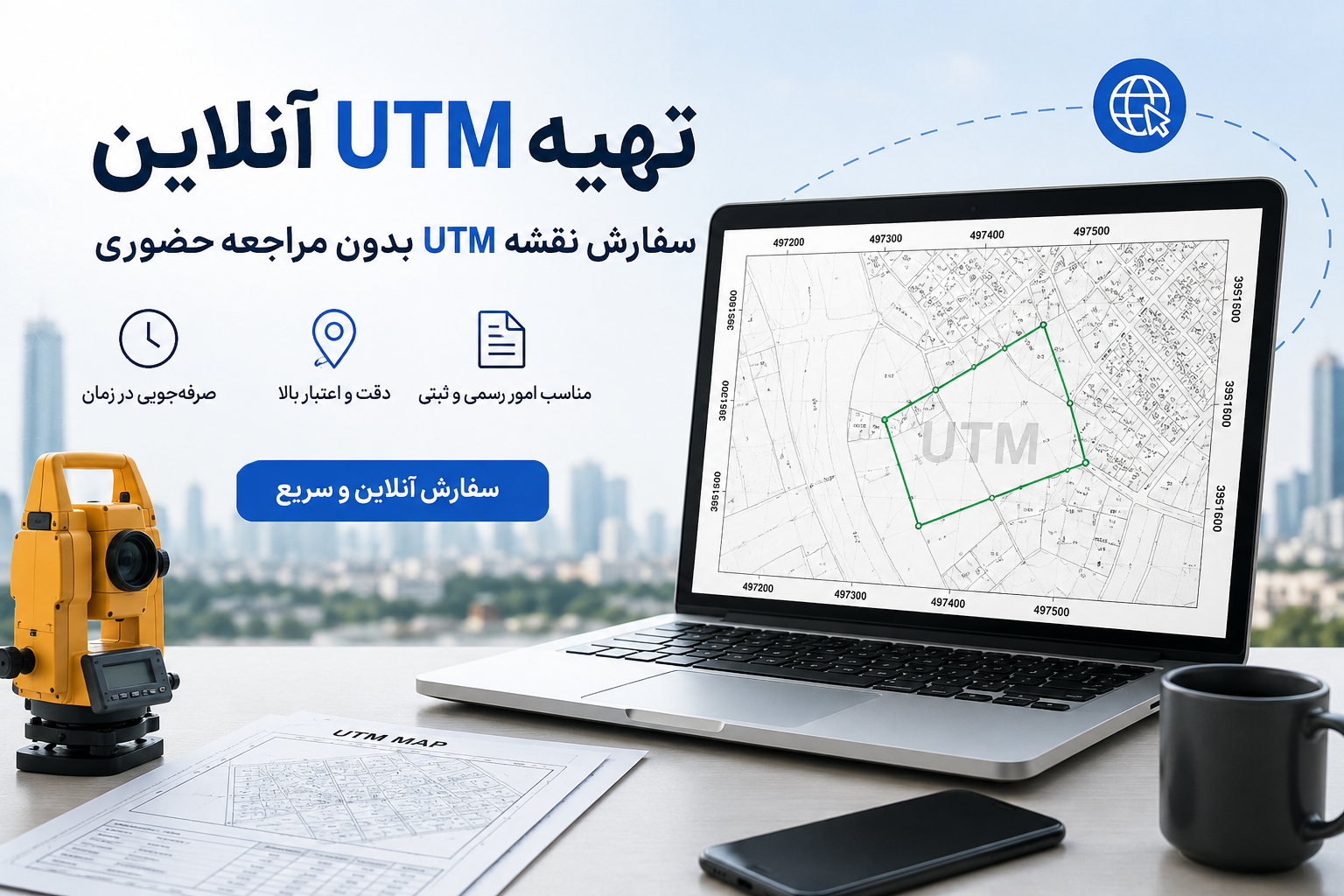 تهیه UTM آنلاین ایران UTM تهیه UTM آنلاین و تعیین مختصات ملک روی نقشه
