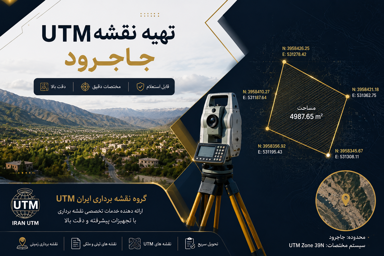 خدمات نقشه برداری جاجرود