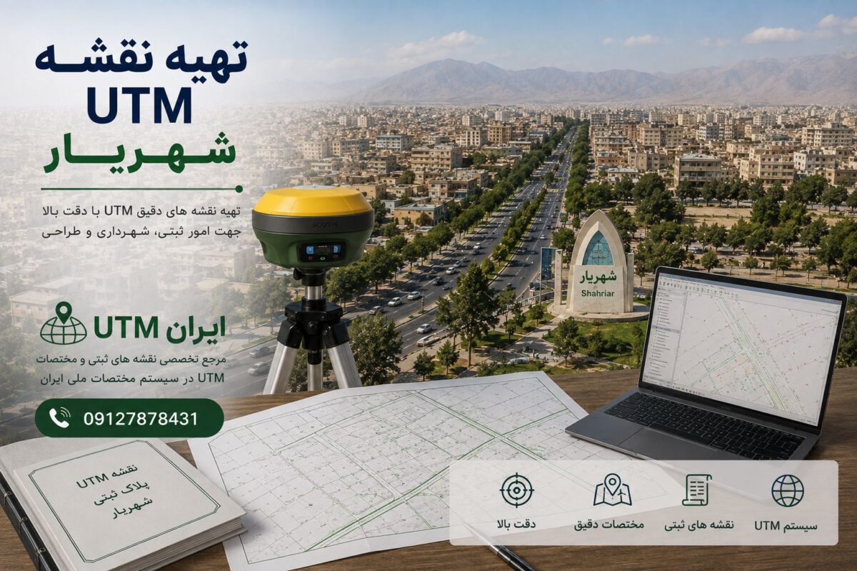 نقشه UTM شهریار و تعیین مختصات دقیق ملک